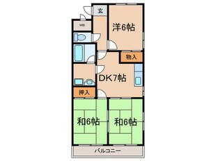 惟信ハイツの物件間取画像